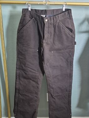 Carhartt Brown Canvas Insulated Cargo Work Pants - 14x30 - NWT